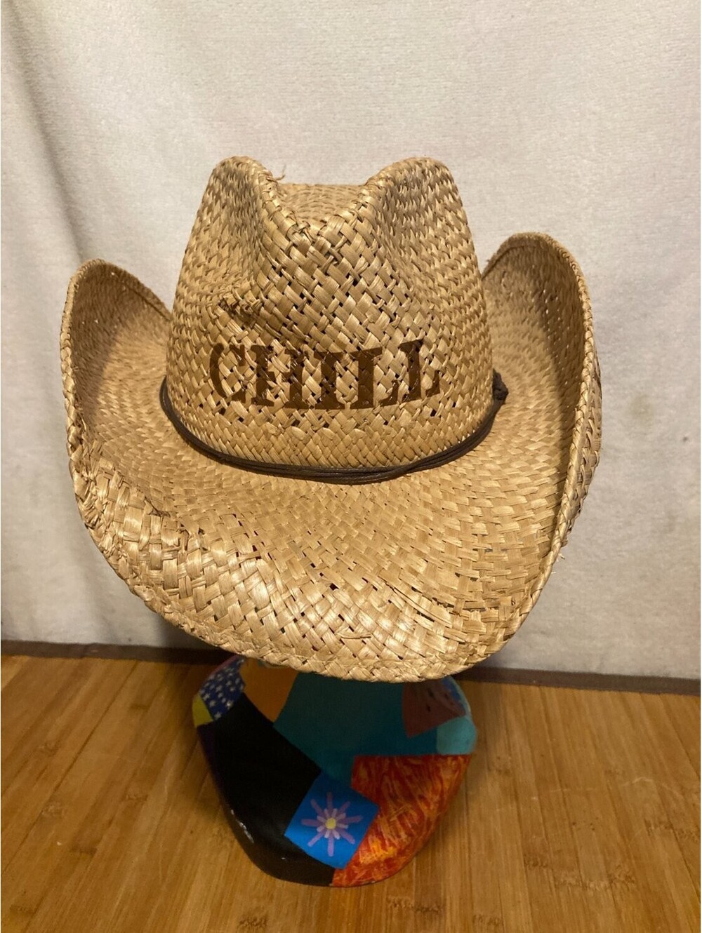 Margaritaville Chill 1977 Cowboy Hat Mens Tan Sun Beach OS Wide Brim